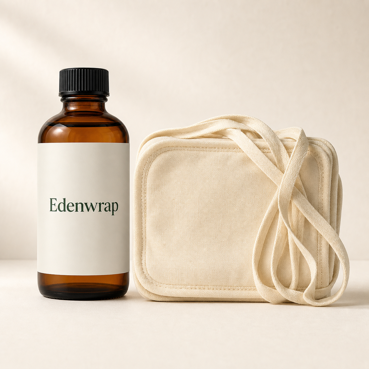 Edenwrap castor oil bottle and carton