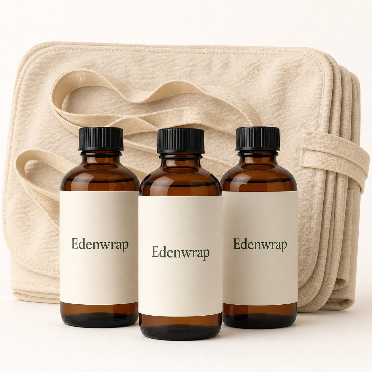 Edenwrap castor oil bottle and carton