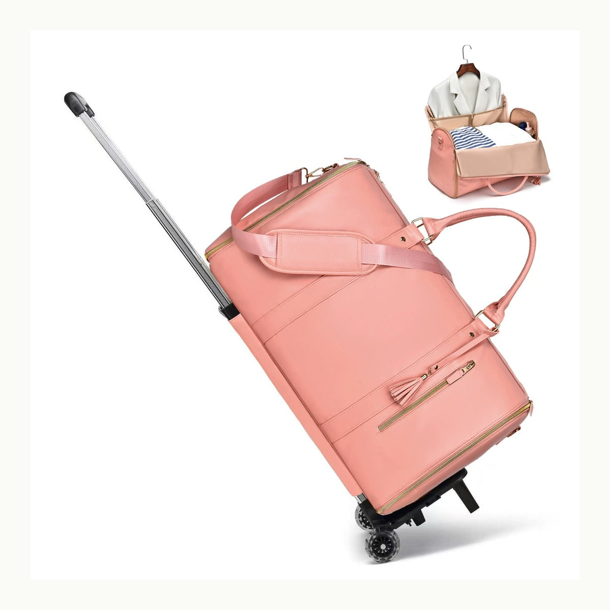 Nomora blush roller travel bag