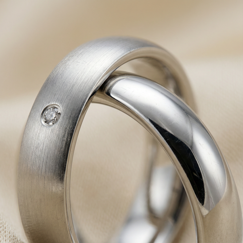 Silver Tone Wedding Band