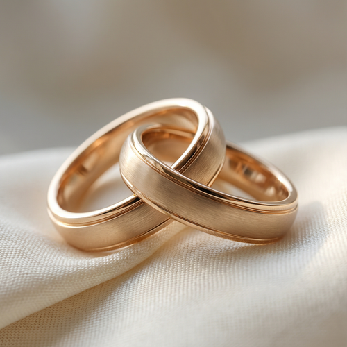 Golden Tone Wedding Bands