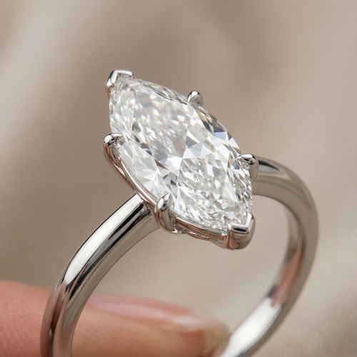 Marquise Cut Wedding Set