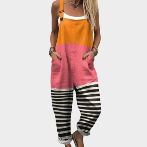 Olivia - Comfortable Printed Overalls