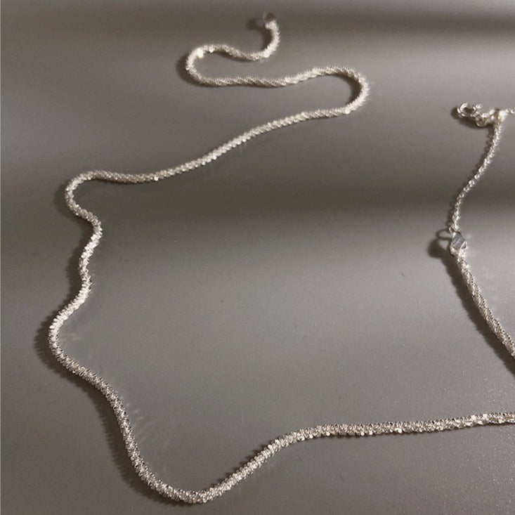 Classic Thin Tennis Necklace in 925 Sterling Silver Dobrilajewelry