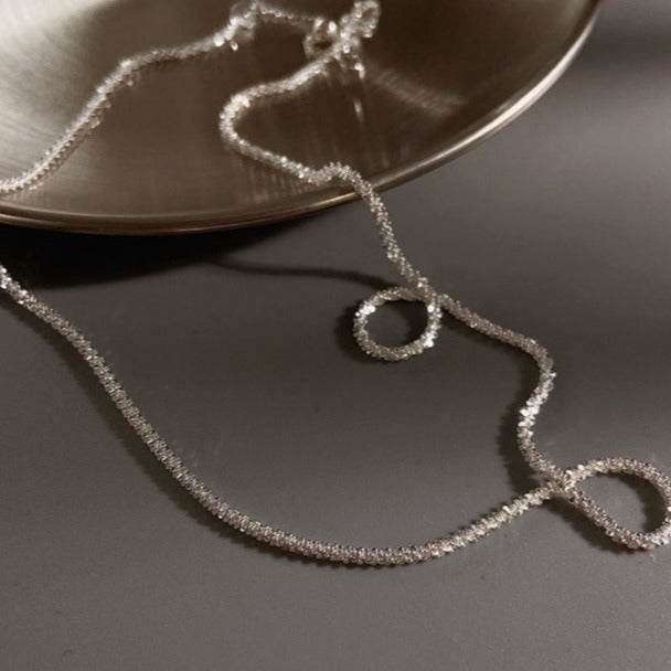 Classic Thin Tennis Necklace in 925 Sterling Silver Dobrilajewelry