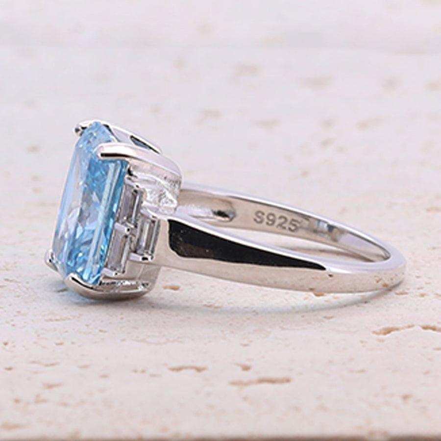 4.0CT. Radiant Cut Sterling Silver Engagement Ring (Multi Color Available) shine of diamond