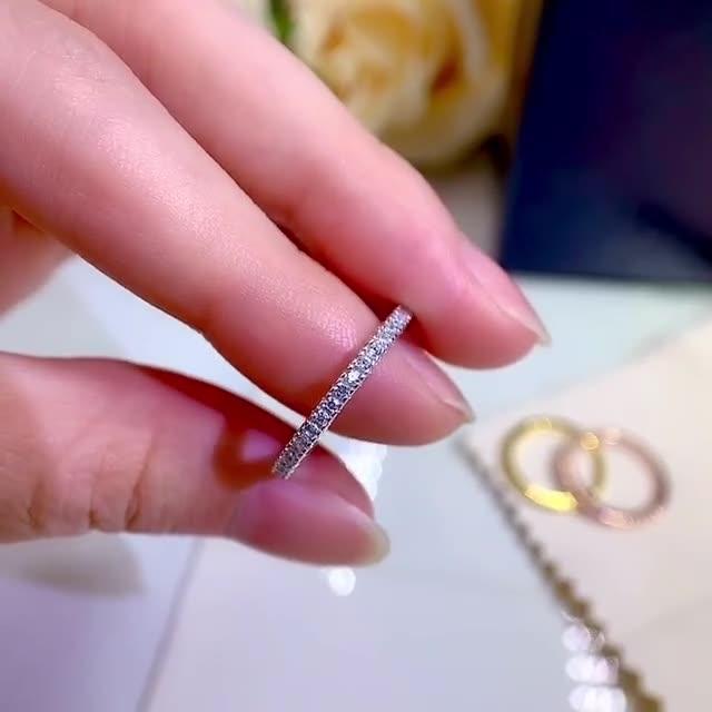 Special Price Simple 925 Sterling Silver Stackable Wedding Band Shineofidamond