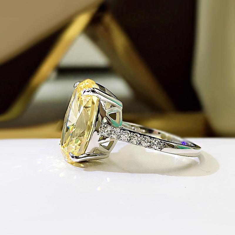 Oval Cut 4 Prong Eternity Engagement Ring Shineofidamond