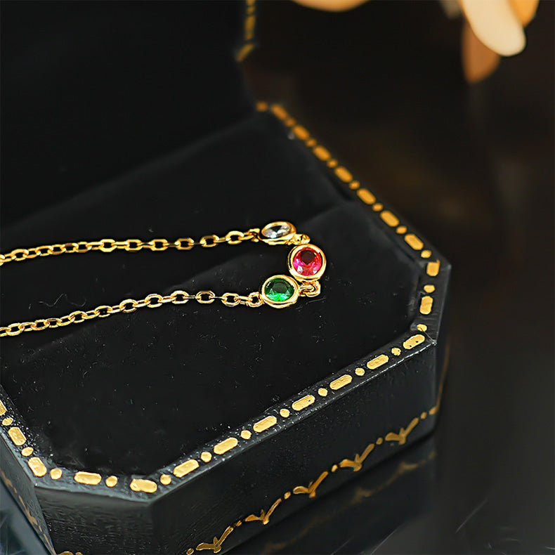 CAAYWORLD - Design Colorful 925 Silver Bracelet Shine of Diamond