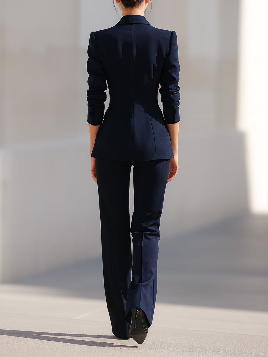 Midnight Navy Structured Pantsuit XYS