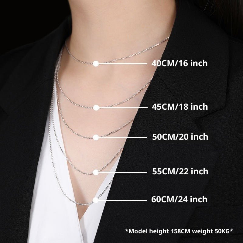 Simple Design Cross and Box Chain Sterling Silver Necklace Carly Jewelry