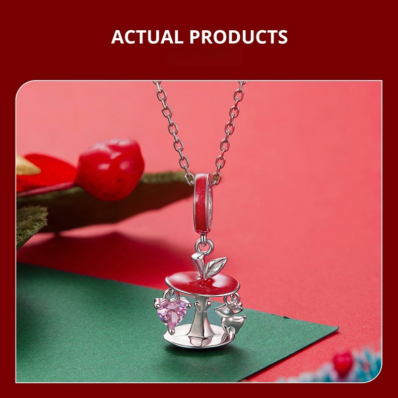 Christmas Themed 925 Sterling Silver Charms for Bracelets & Necklace Shine of Diamond