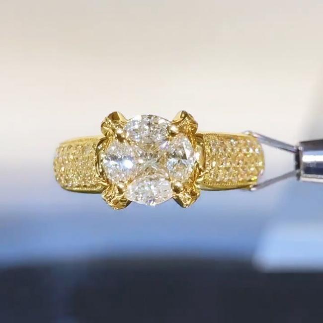 Sparkling Round Cut Sterling Silver Engagement Ring Shineofdiamond