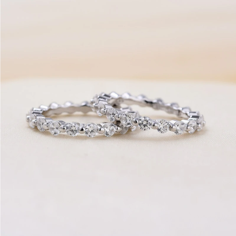 Unique Design Oval Cut 3-Piece Sterling Silver Bridal Set shineofdiamond