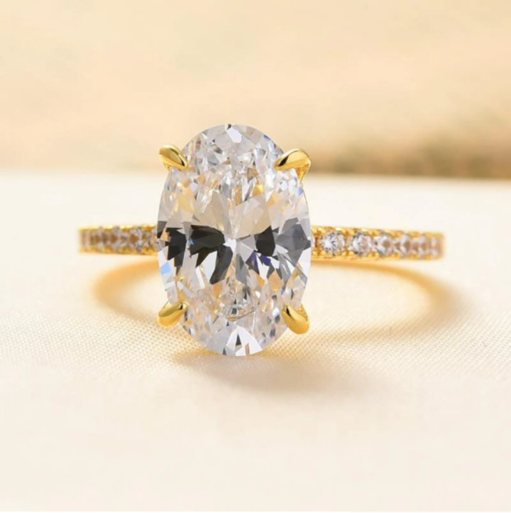 Classic 5.0 Carat Oval Cut Wedding Bridal Set in Sterling Silver Shineofdiamond