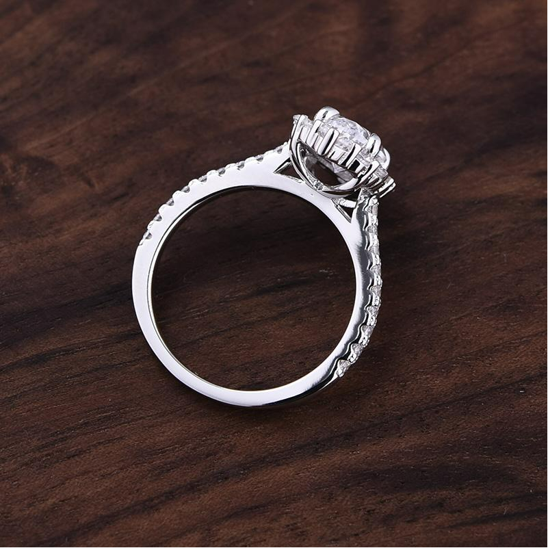 Unique Design Oval Cut 3-Piece Sterling Silver Bridal Set shineofdiamond