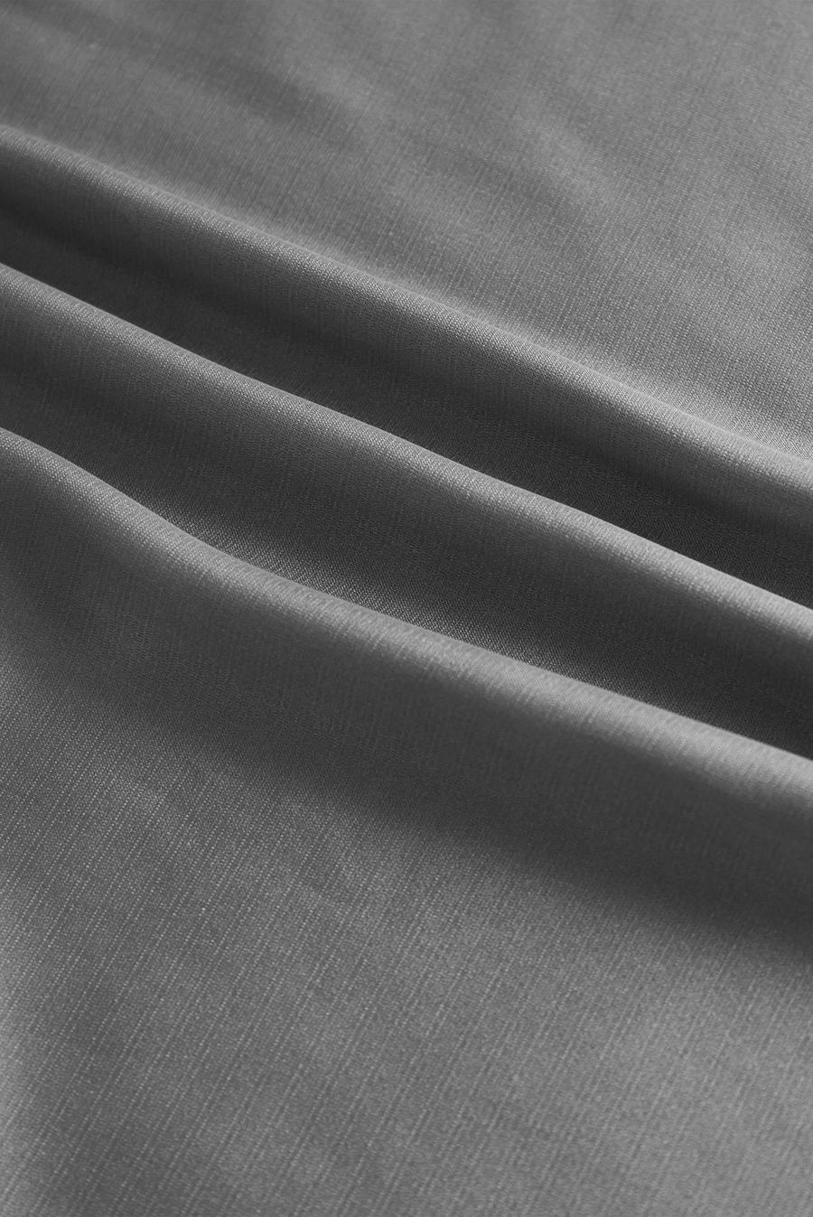 Charcoal Grey Satin Blouse with Subtle Tailored Fit ZJ