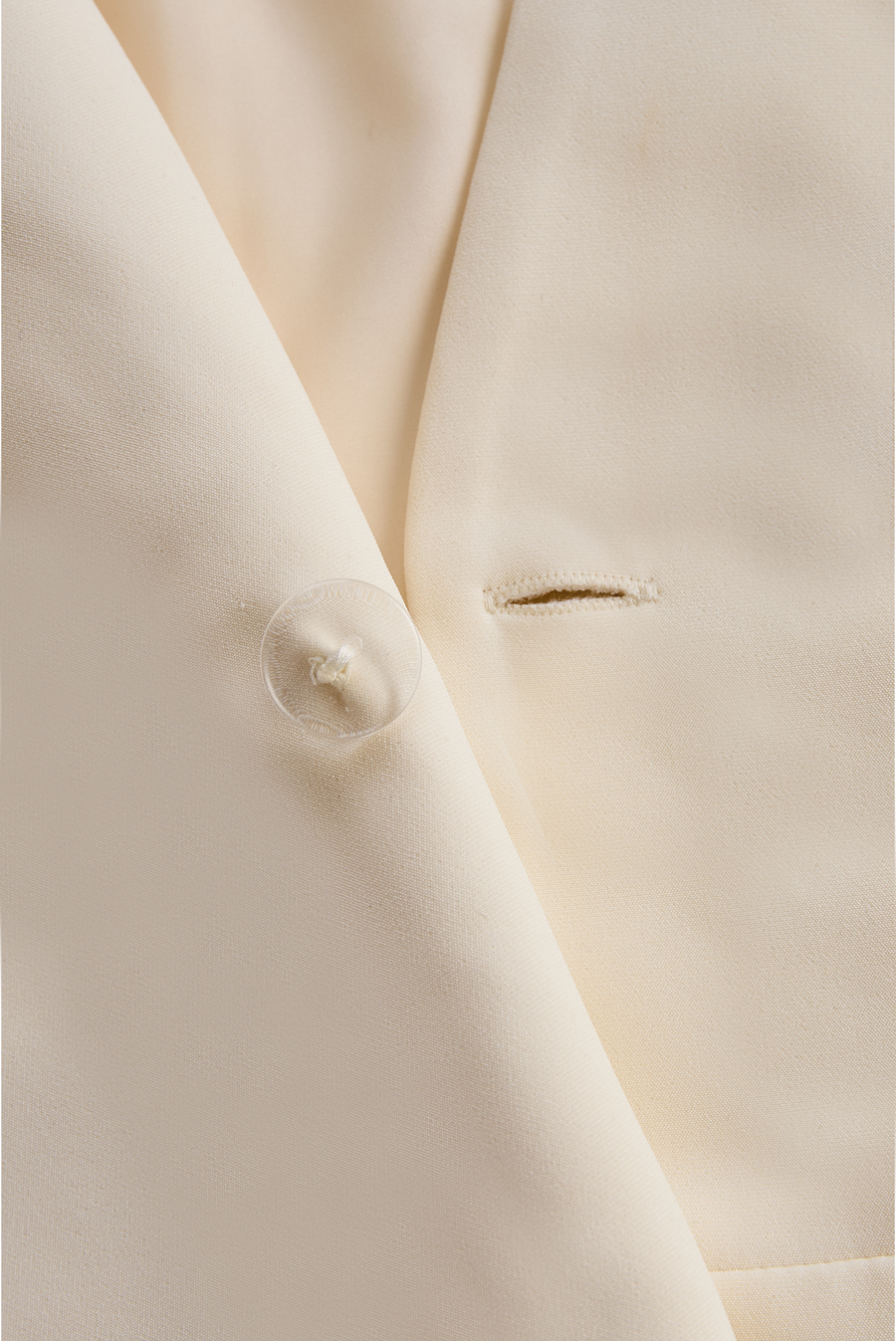 White Sleeveless Blazer Romper With Gold Trim XYS