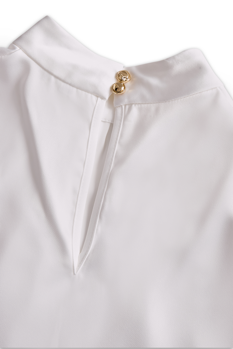 Sophisticated Pleated High-Neck Blouse XYS