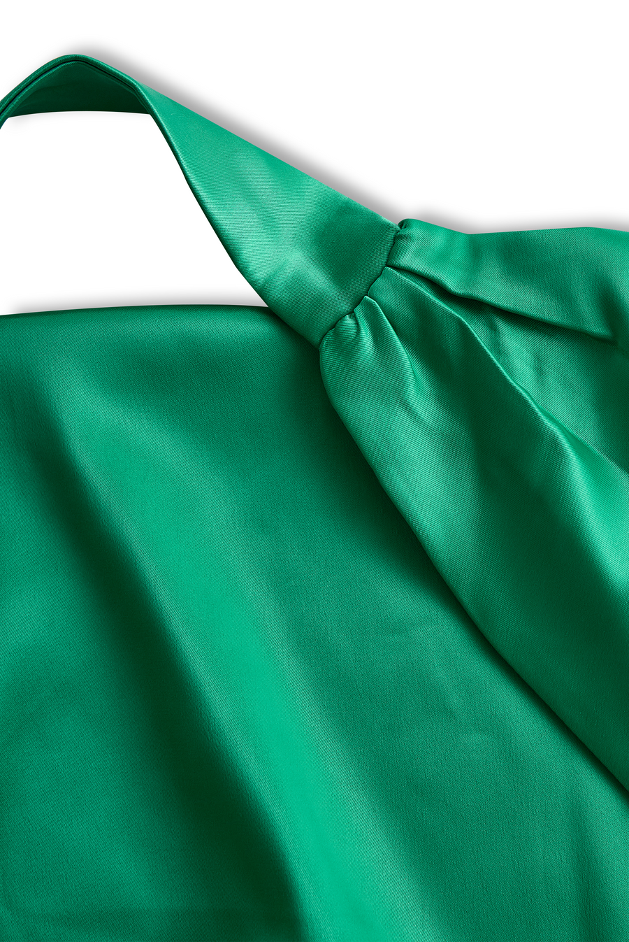 Fashionable and Draped Halterneck Satin Mini Dress ZJ