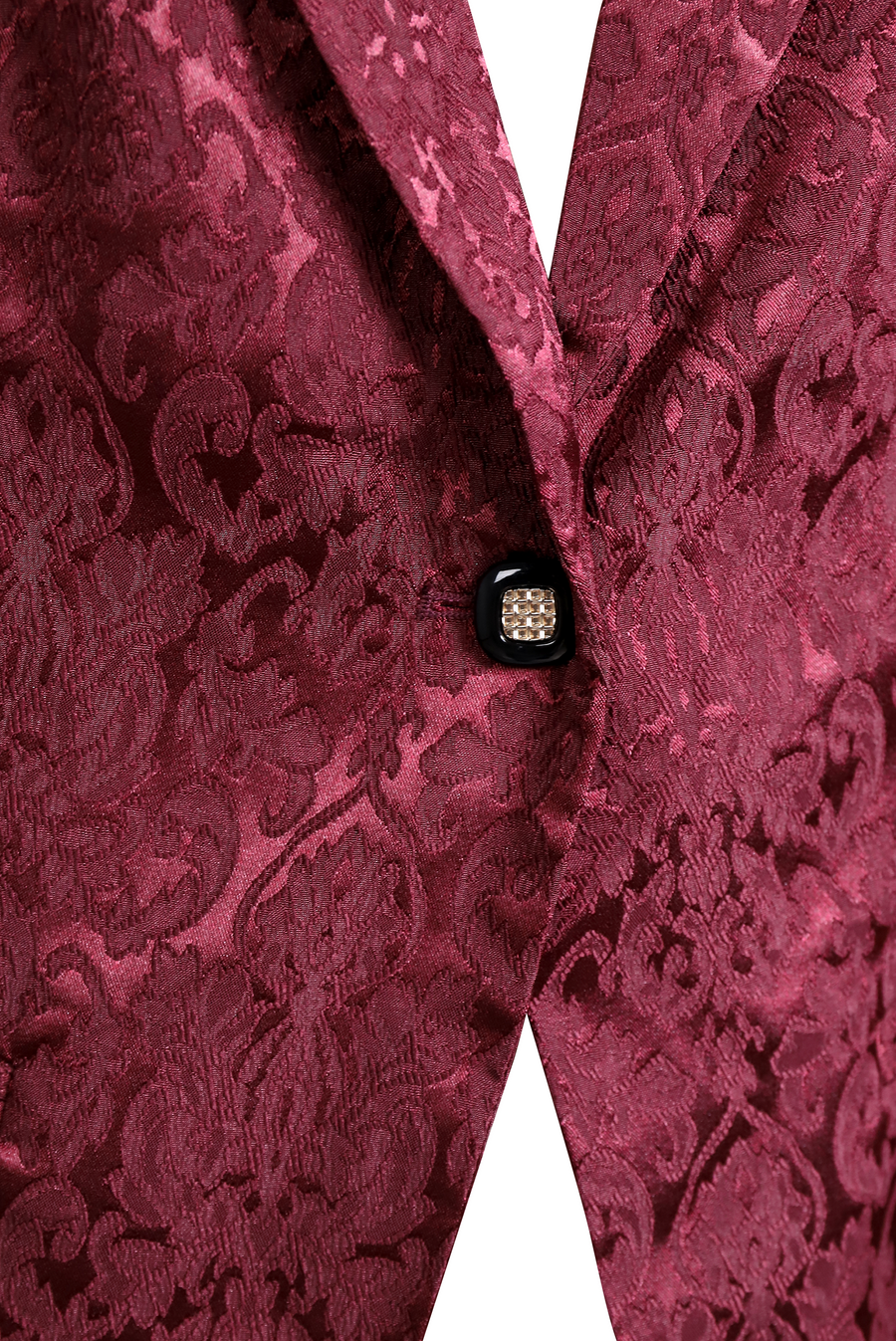 Noble Burgundy Jacquard Satin Blazer ZJ