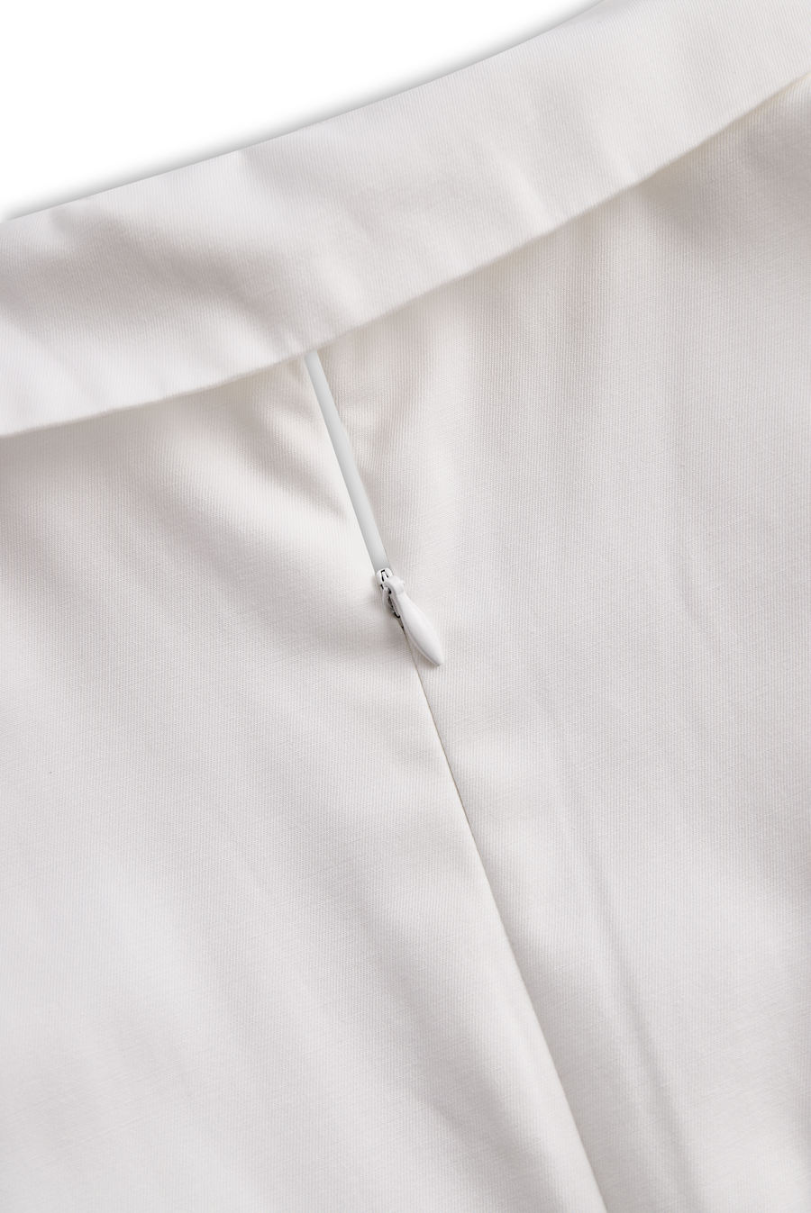 White Pleated Mini Shirt Dress ZJ