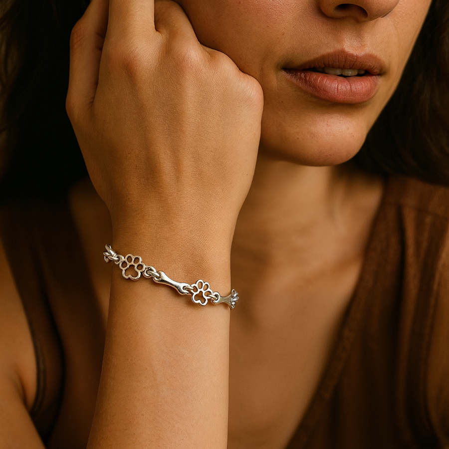 Liora™ | Paw &amp; Bone Charm Bracelet
