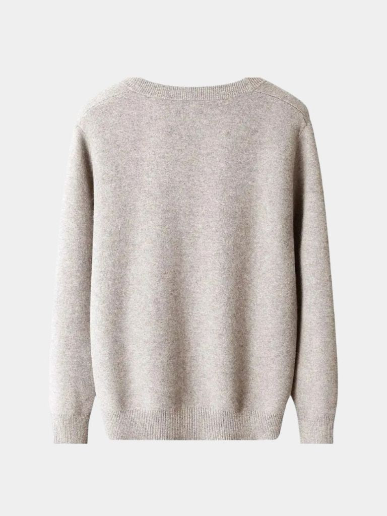 100% Merino Wool V Neck Knitwear Cardigan Sweater - CAAYWORLD CAAYWORLD