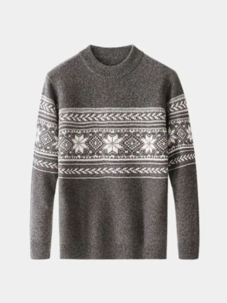 100% Wool Fair Isle Pullover Sweater Jumper - CAAYWORLD CAAYWORLD