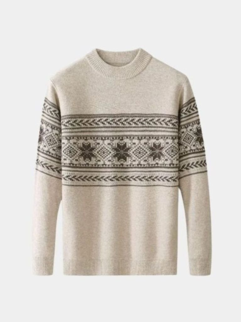 100% Wool Fair Isle Pullover Sweater Jumper - CAAYWORLD CAAYWORLD