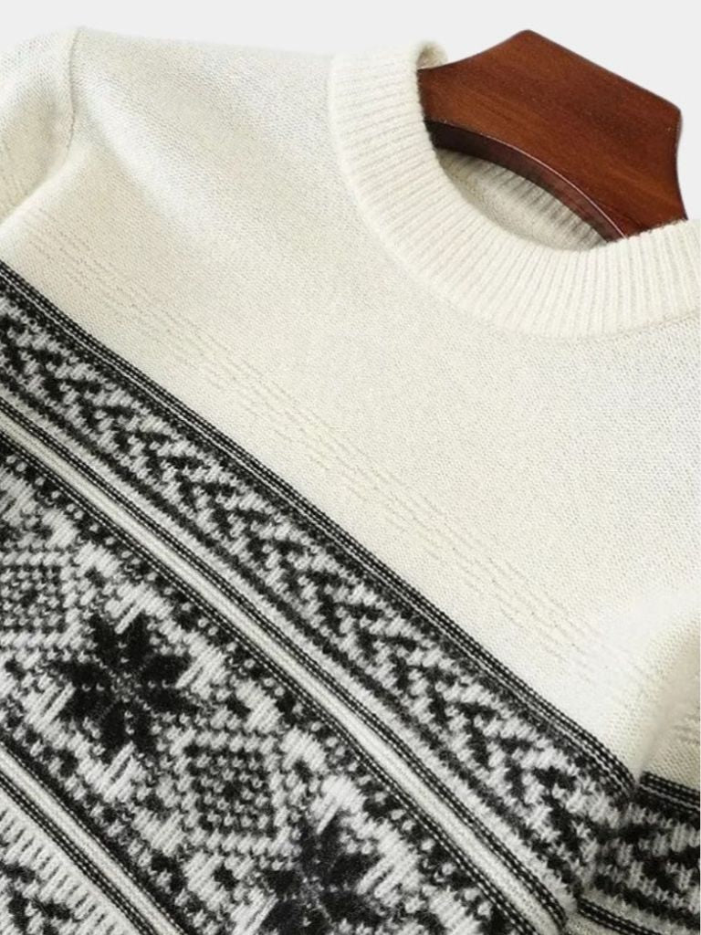 100% Wool Fair Isle Pullover Sweater Jumper - CAAYWORLD CAAYWORLD
