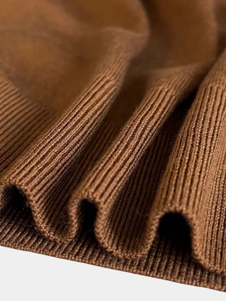 100% Wool Knit V Neck Turndown Polo Pullover - CAAYWORLD CAAYWORLD
