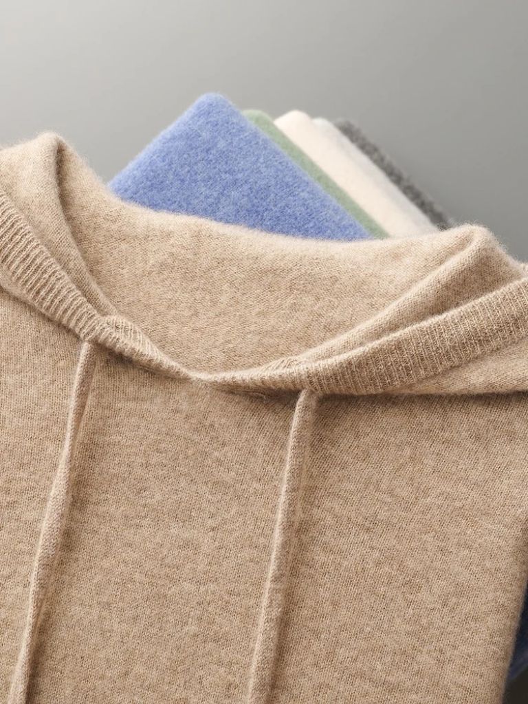 100% Cashmere Hooded Sweater - CAAYWORLD CAAYWORLD