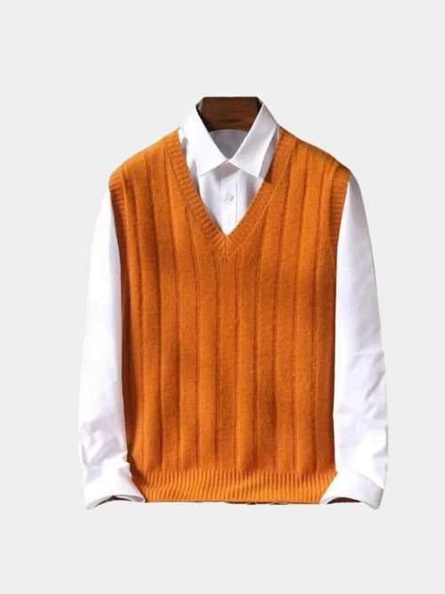 100% Merino Wool Pullover Sweater Vest - CAAYWORLD CAAYWORLD