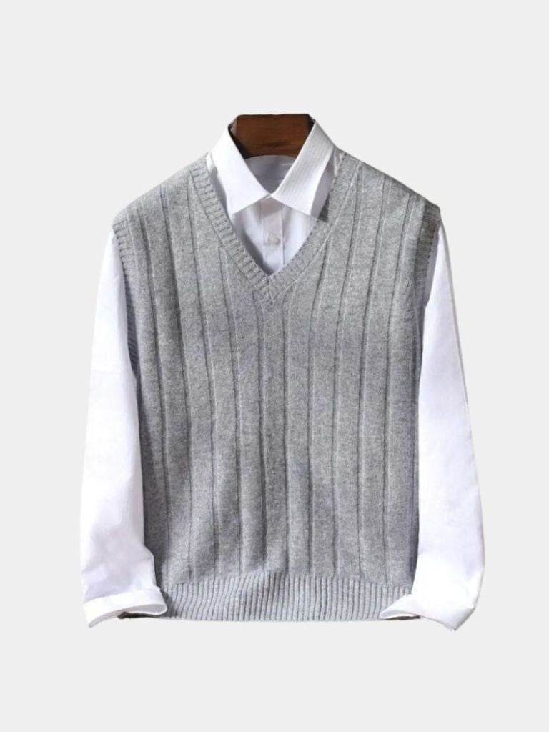 100% Merino Wool Pullover Sweater Vest - CAAYWORLD CAAYWORLD