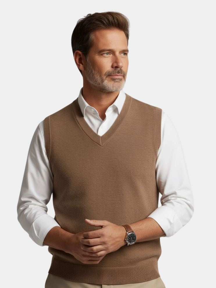 100% Merino Wool Sweater Vest - CAAYWORLD CAAYWORLD