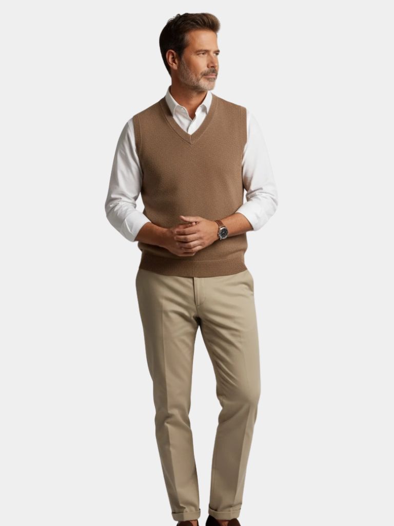100% Merino Wool Sweater Vest - CAAYWORLD CAAYWORLD