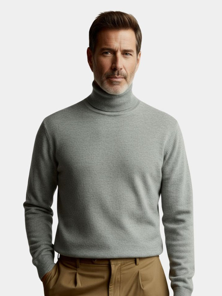 100% Merino Wool Turtleneck Sweater - CAAYWORLD CAAYWORLD