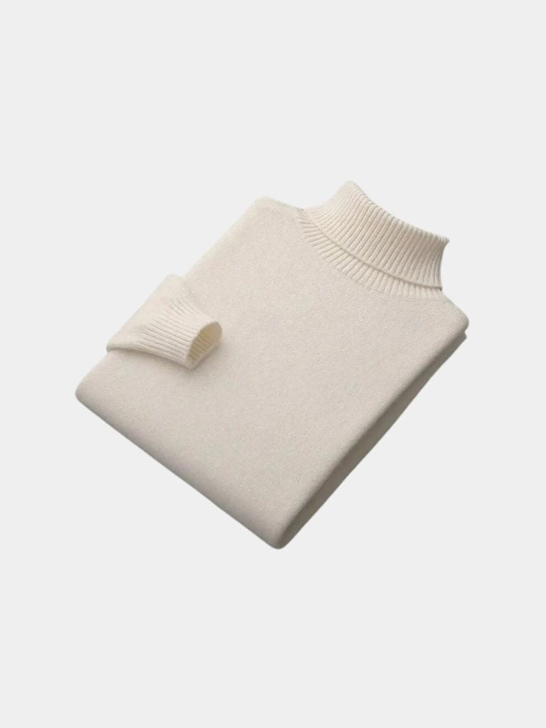 100% Merino Wool Turtleneck Sweater - CAAYWORLD CAAYWORLD