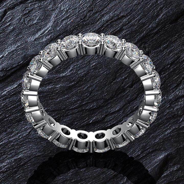 Classic Eternity Sterling Silver Wedding Band Shineofidamond