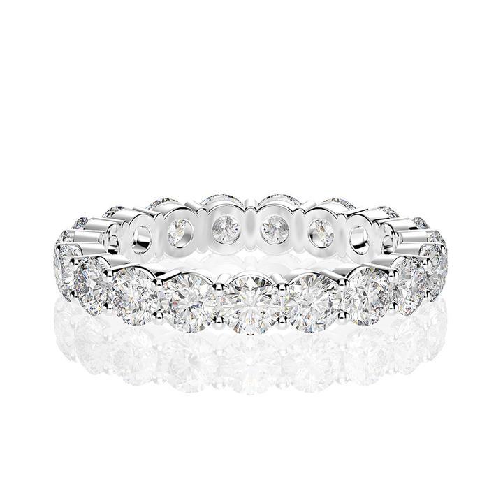 Classic Eternity Sterling Silver Wedding Band Shineofidamond