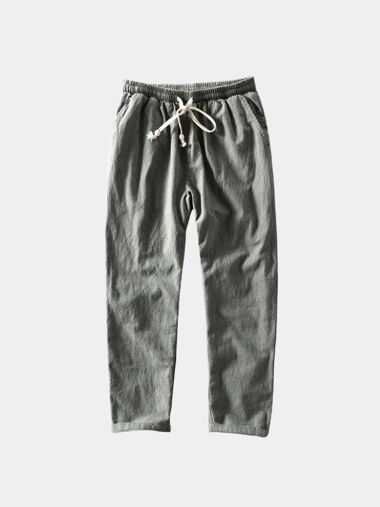 Azure Coast Linen Trousers - CAAYWORLD CAAYWORLD
