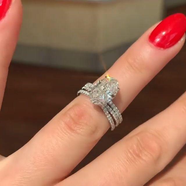 Oval Cut Sterling Silver Bridal Set Shineofidamond