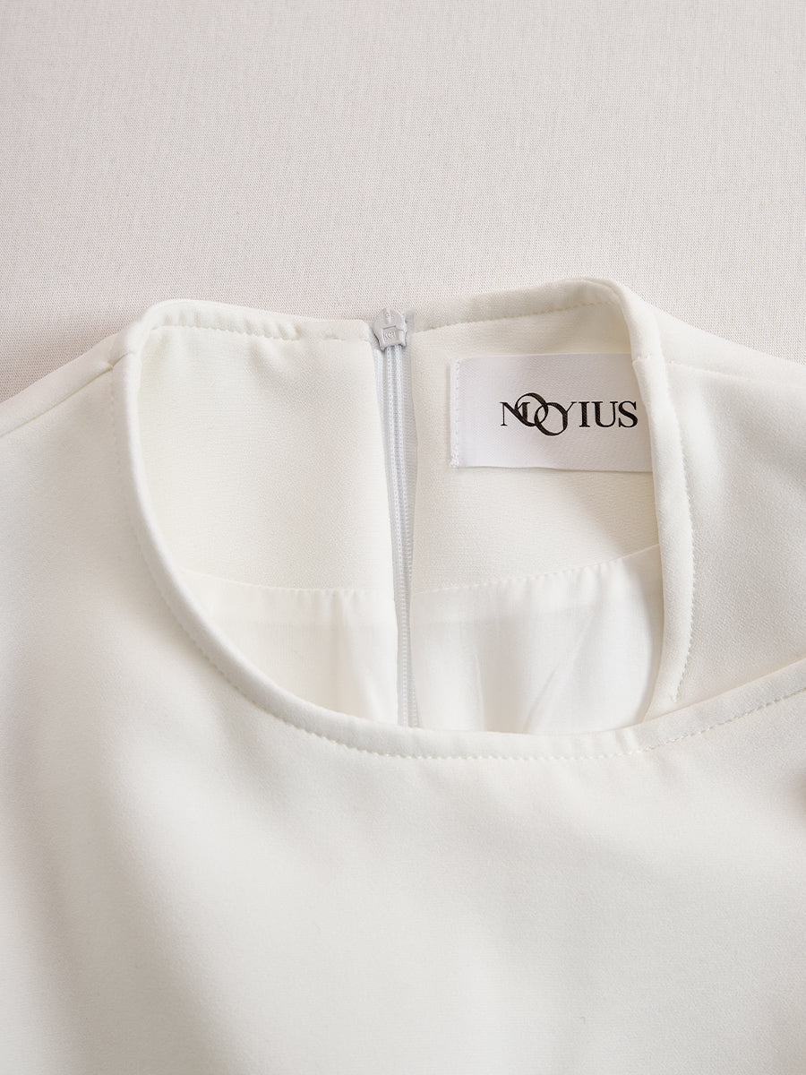Elegant Asymmetrical Buttoned Dress HWT