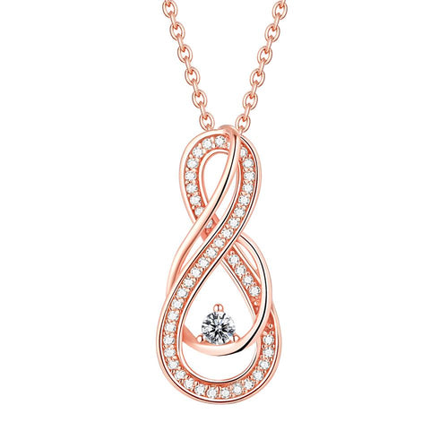 Exquisite Infinity Pendant Necklace Shineofidamond