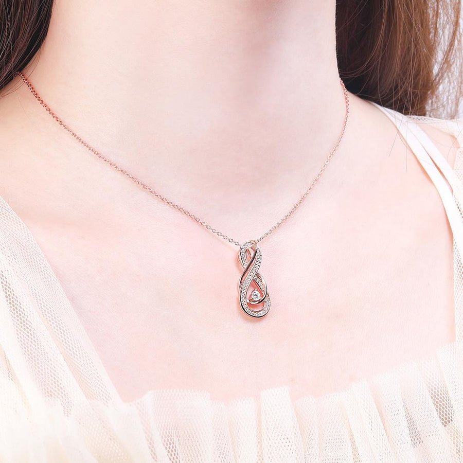 Exquisite Infinity Pendant Necklace Shineofidamond