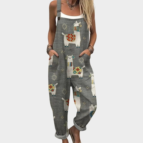 Catherine - Comfortable Printed Overalls