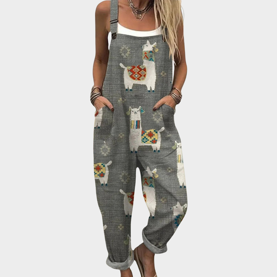 Catherine - Comfortable Printed Overalls