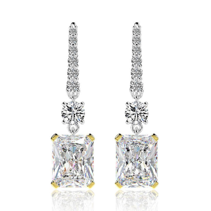 Vintage 3.5 Carat Drop Earrings Shineofidamond