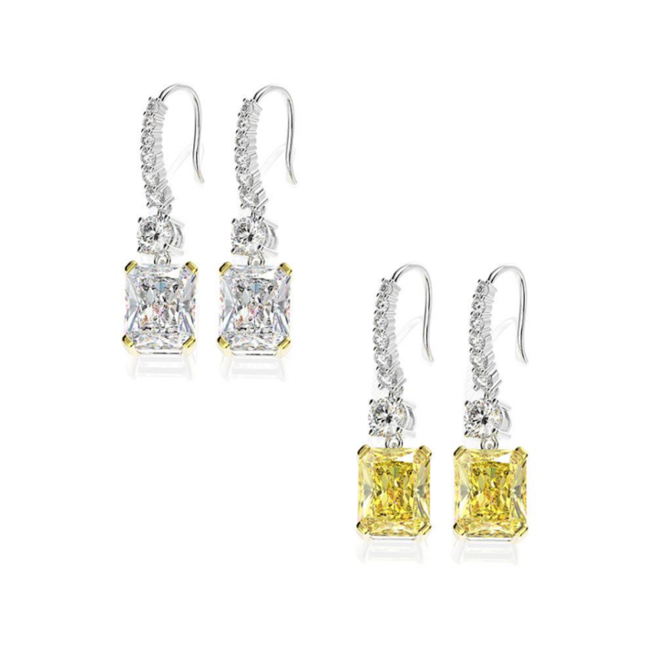Vintage 3.5 Carat Drop Earrings Shineofidamond